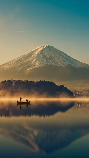 Fuji-san In Japan With Lake View Wallpaper