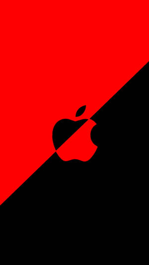Full Hd Apple In Red And Black Wallpaper