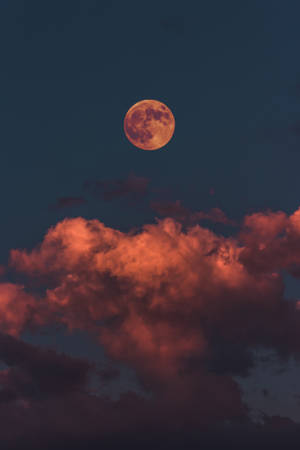 Full Moon And Clouds Wallpaper