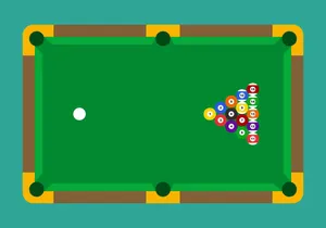 Fun Billiards Game From Above Wallpaper