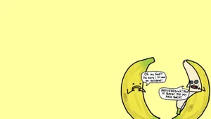Funny Banana Food Art Wallpaper