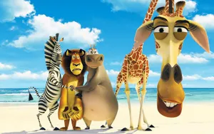 Funny Cartoon Animals From Madagascar Wallpaper