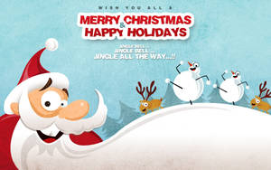 Funny Christmas Greetings And Happy Holidays Wallpaper