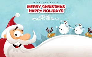 Funny Christmas Greetings And Happy Holidays Wallpaper