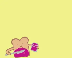 Funny Food Toast Wallpaper