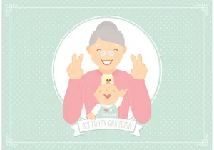 Funny Grandma Cartoon Image Wallpaper