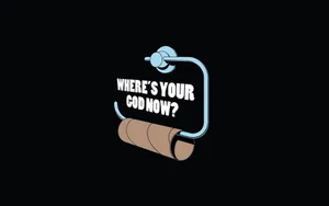 Funny Laptop Empty Toilet Paper Roll Wallpaper