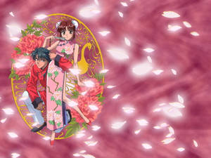 Fushigi Yuugi Tamahome X Miyaka Pink Wallpaper