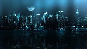 Futuristic Dark City Wallpaper