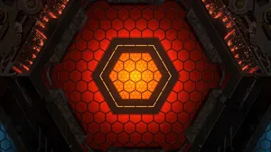 Futuristic Hexagon Pattern In 4k Resolution Wallpaper