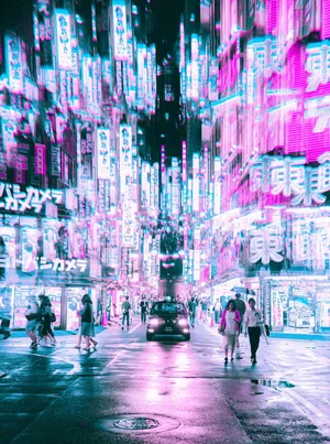 Futuristic Japan Cyberpunk Wallpaper