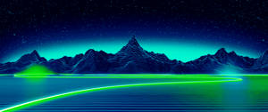 Futuristic Neon Synthwave Wallpaper