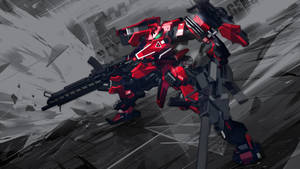 Futuristic Red Modified Robot Wallpaper