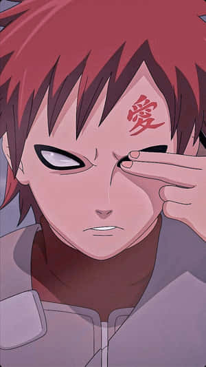 Gaara Of The Sand Showing Off The Power Of His Chakra. Wallpaper