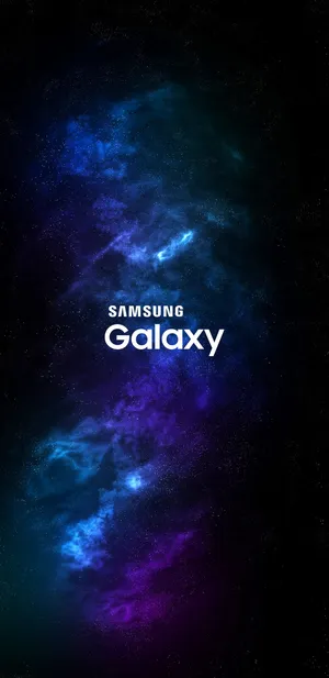 Galaxy And Logo Of Samsung Full Hd Wallpaper