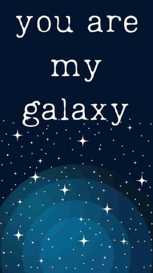 Galaxy Blue Aesthetic Quote Wallpaper