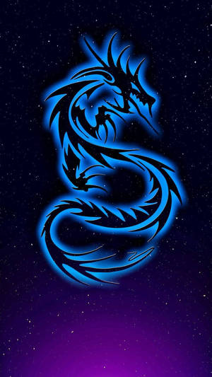 Galaxy Dragon Tribal Design Wallpaper