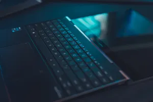 Gamer Opened Laptop Wallpaper