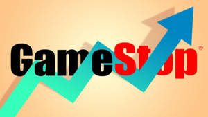 Gamestop Logo With Arrow Graph Wallpaper
