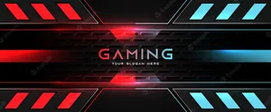 Gaming Background With Red And Blue Stripes Wallpaper