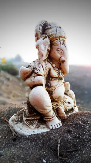 Ganesh Full Hd In Sand Wallpaper