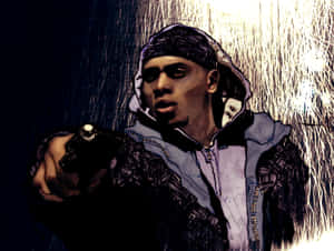 Gangsters With Guns Sketch Wallpaper