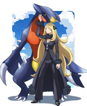 Garchomp And Cynthia Fanart Wallpaper