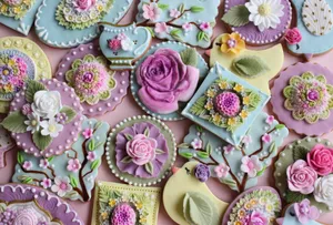 Garden Roses Cookie Design Wallpaper