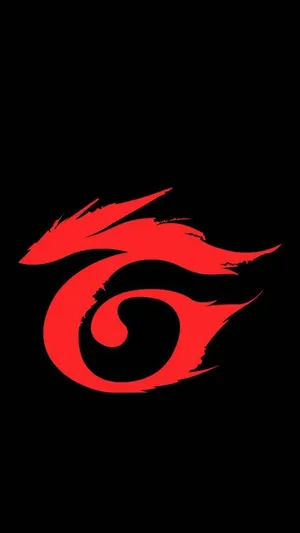 Garena Cool Red Logo In Black Wallpaper