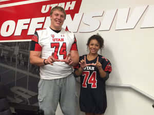 Garett Bolles With Wife Natalie Wallpaper