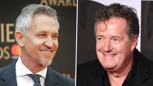 Gary Lineker And Piers Morgan Engaged In A Friendly Conversation Wallpaper