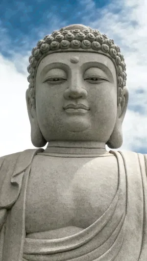 Gautam Buddha Cement Statue Wallpaper