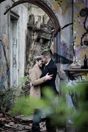 Gay Men In Crumbling Ruins Wallpaper