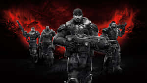 Gears Of War 1 Soldiers With Gun Wallpaper