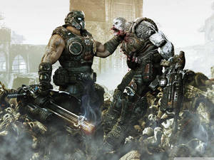 Gears Of War Monster Fight Wallpaper