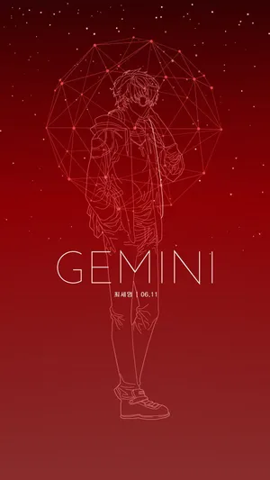 Gemini Starry Red Wallpaper
