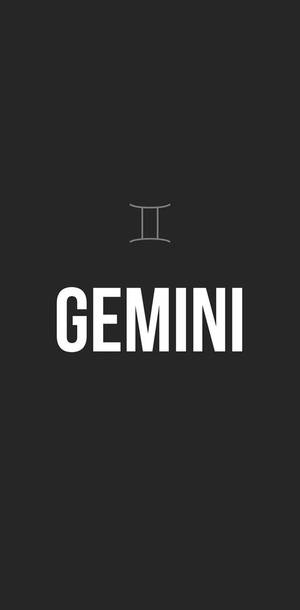 Gemini Zodiac Black Poster Wallpaper