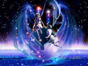 Gemini Zodiac Twins Digital Art Wallpaper