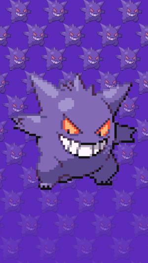 Gengar Pixel Art Wallpaper