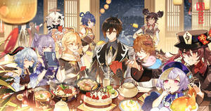 Genshin Impact Dinner Feast Wallpaper