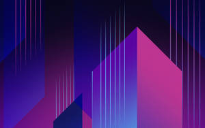 Geometric Harmony In Gradient Shades Wallpaper