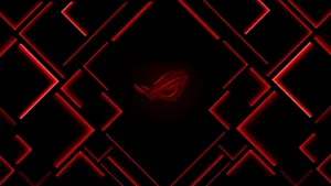 Geometric Rog Logo Black And Red Gaming Wallpaper