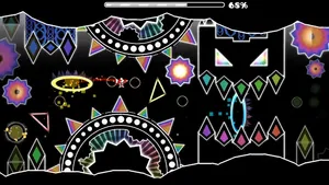 Geometry Dash Black And White Level Wallpaper