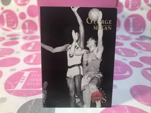 George Mikan Basketball Topps Vintage Nba Card Wallpaper