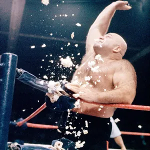 George Steele Throwing Turnbuckle Pad Wallpaper