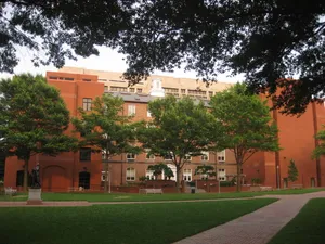 George Washington University Law School With Trees Wallpaper