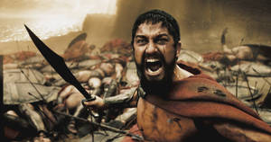 Gerard Butler Spartan Leader 300 Movie Wallpaper