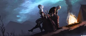 Gérard Of Rivia And Ciri Face An Uncertain Future Together Wallpaper