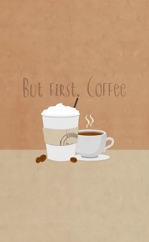 Get Energized With This Cute Cup Of Coffee! Wallpaper