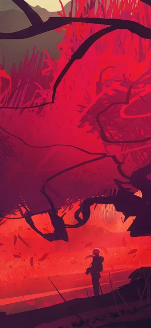 Get Ready To Experience The Amazing Colours Of The Iphone 11 Red Anime Wallpaper